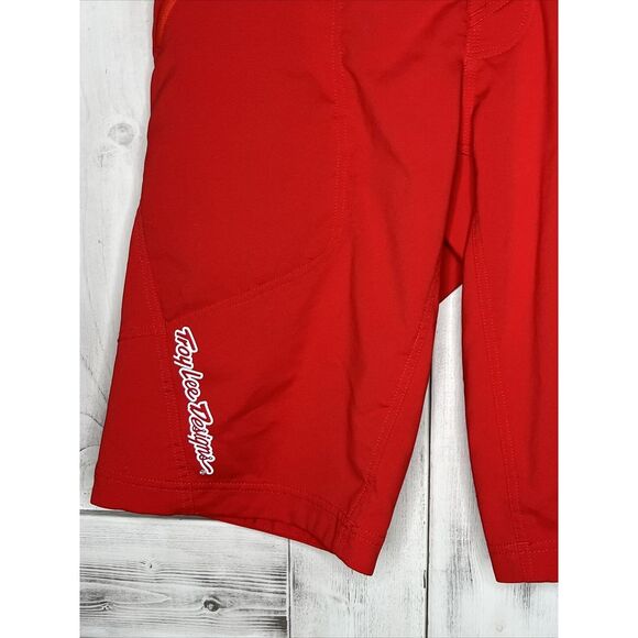 MENS TROY LEE DESIGNS RED SKYLINE ACTIVE SHORTS MOTO BMX RIDING BIKING 34‎ - Picture 2 of 16